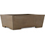 Rectangular unglazed bonsai pot by Yamaaki Koshosen (first generation) - 395 x 303 x 135 mm