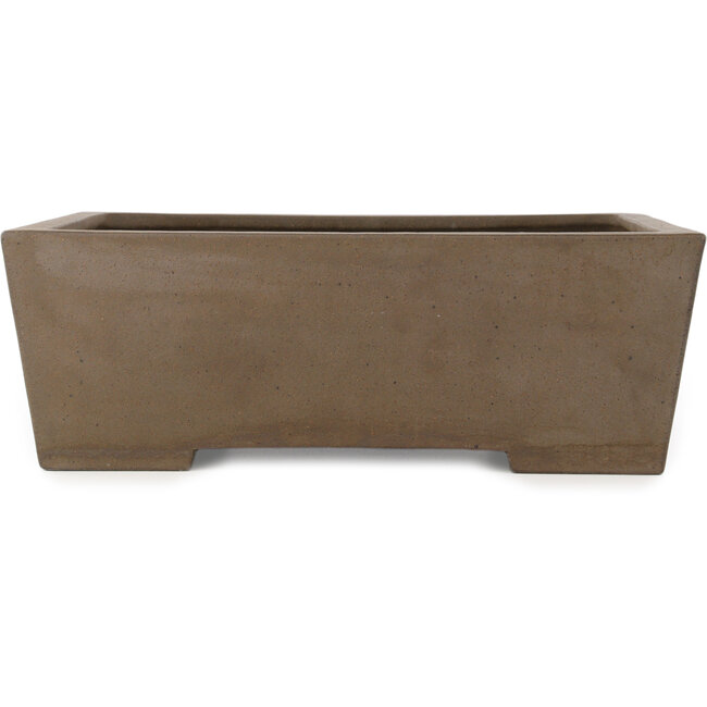 Vaso bonsai rettangolare non smaltato di Yamaaki Koshosen (prima generazione) - 395 x 303 x 135 mm