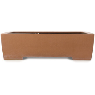 Kizan Maceta rectangular sin esmaltar para bonsái de 385 mm de Kizan, Tokoname, Japón