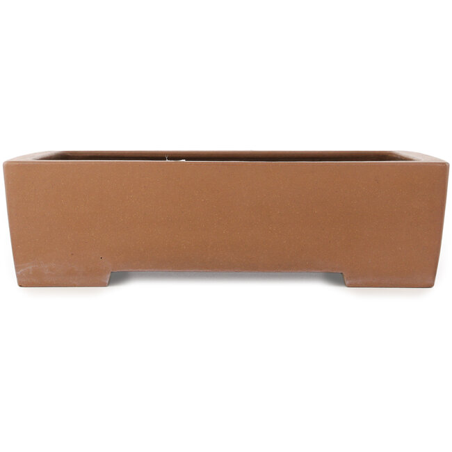 Rectangular unglazed bonsai pot by Kizan - 385 x 295 x 90 mm