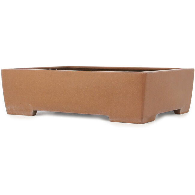 Rechthoekige ongeglazuurde bonsaipot van Kizan - 385 x 295 x 90 mm