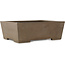 Rectangular unglazed bonsai pot by Yamaaki Koshosen (first generation) - 395 x 303 x 135 mm