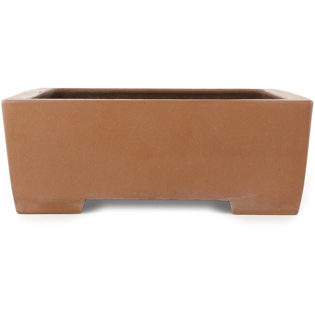 Rectangular unglazed bonsai pot by Kizan - 385 x 295 x 90 mm