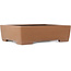Rectangular unglazed bonsai pot by Kizan - 385 x 295 x 90 mm