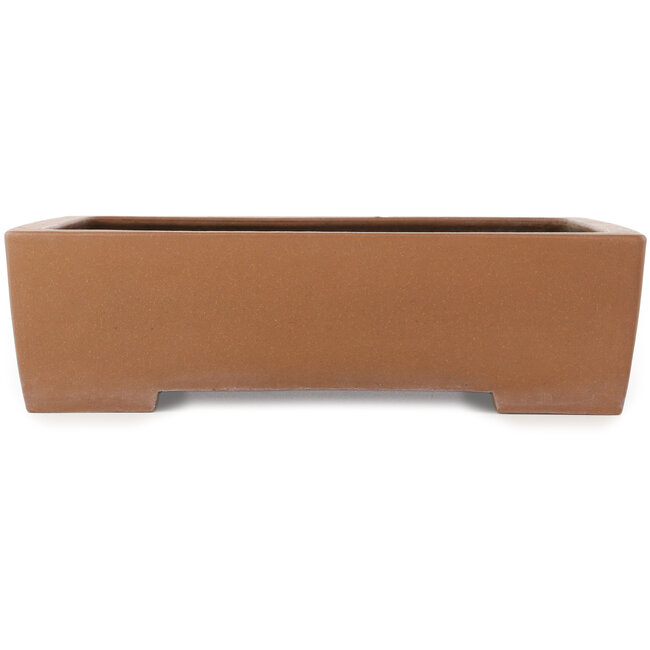 Rechthoekige ongeglazuurde bonsaipot van Kizan - 385 x 295 x 90 mm