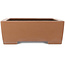 Rectangular unglazed bonsai pot by Kizan - 385 x 295 x 90 mm