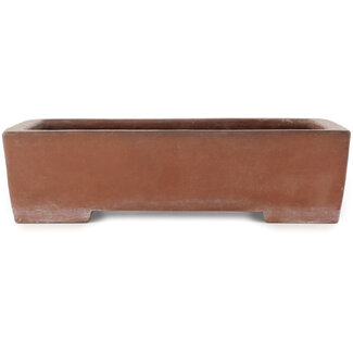 Kizan 320 mm rectangular unglazed bonsai pot by Kizan, Tokoname, Japan