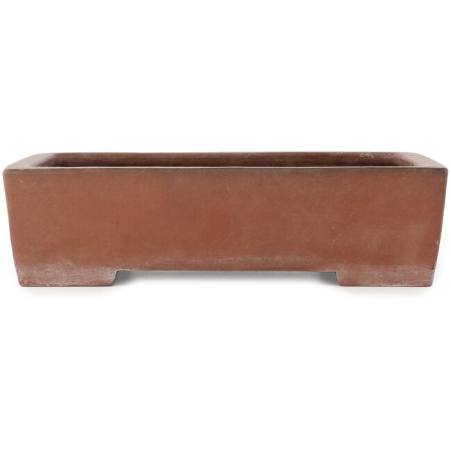 Rectangular unglazed bonsai pot by Kizan - 320 x 243 x 83 mm