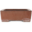 Rectangular unglazed bonsai pot by Kizan - 320 x 243 x 83 mm