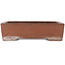 Rectangular unglazed bonsai pot by Kizan - 320 x 243 x 83 mm