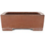 Rectangular unglazed bonsai pot by Kizan - 320 x 243 x 83 mm