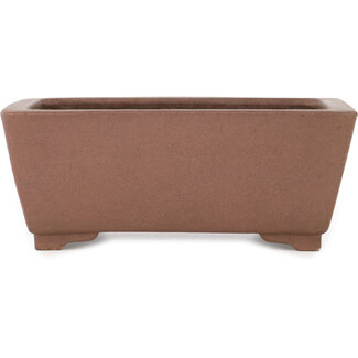  Yamaaki Maceta para bonsái rectangular sin esmaltar de 247 mm de Yamaaki, Tokoname, Japón