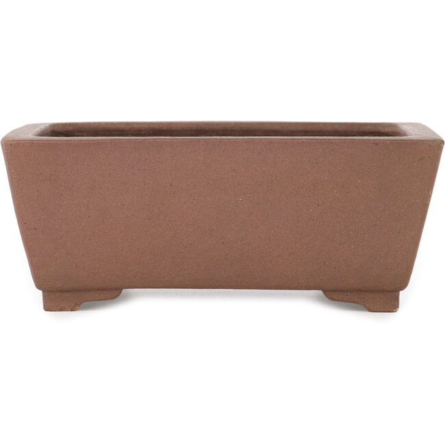 Maceta rectangular sin esmaltar para bonsái de Yamaaki - 247 x 195 x 95 mm
