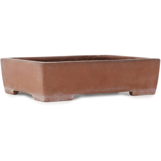 Rectangular unglazed bonsai pot by Kizan - 320 x 243 x 83 mm
