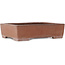 Rectangular unglazed bonsai pot by Kizan - 320 x 243 x 83 mm