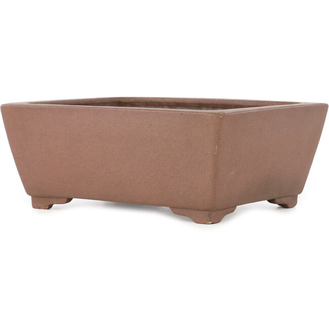 Rectangular unglazed bonsai pot by Yamaaki - 247 x 195 x 95 mm