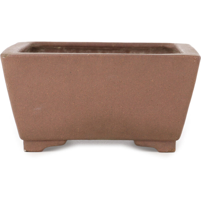 Maceta rectangular sin esmaltar para bonsái de Yamaaki - 247 x 195 x 95 mm