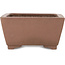Rectangular unglazed bonsai pot by Yamaaki - 247 x 195 x 95 mm