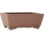 Maceta rectangular sin esmaltar para bonsái de Yamaaki - 247 x 195 x 95 mm