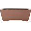 Maceta rectangular sin esmaltar para bonsái de Yamaaki - 247 x 195 x 95 mm