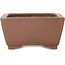 Maceta rectangular sin esmaltar para bonsái de Yamaaki - 247 x 195 x 95 mm