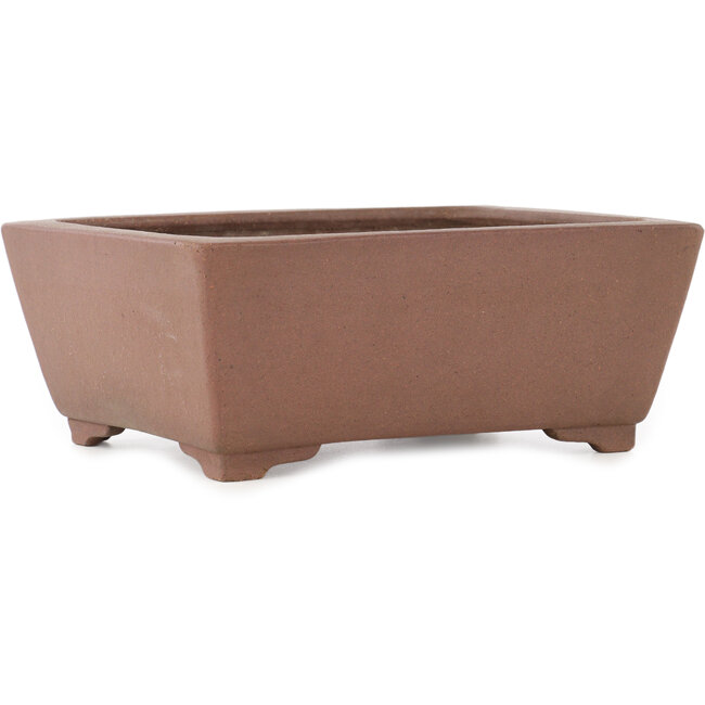 Pot à bonsaï rectangulaire non émaillé de Yamaaki - 247 x 195 x 95 mm