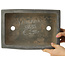 Rectangular unglazed bonsai pot by Yamaaki - 320 x 218 x 100 mm
