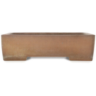 Sanpo(u) Maceta rectangular sin esmaltar para bonsái de 340 mm de Sanpo, Japón