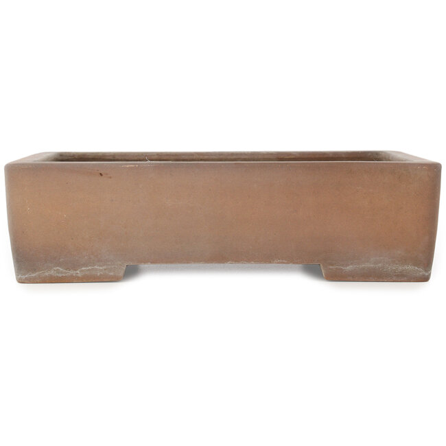 Maceta rectangular sin esmaltar para bonsái de Sanpo - 340 x 258 x 90 mm