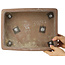 Pot à bonsaï rectangulaire non émaillé de Sanpo - 340 x 258 x 90 mm
