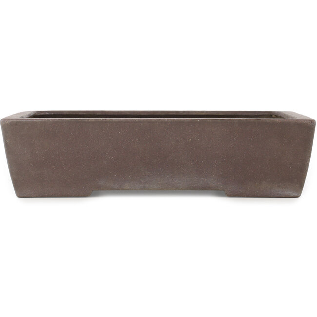 Rectangular unglazed bonsai pot by Yamaaki - 318 x 215 x 80 mm