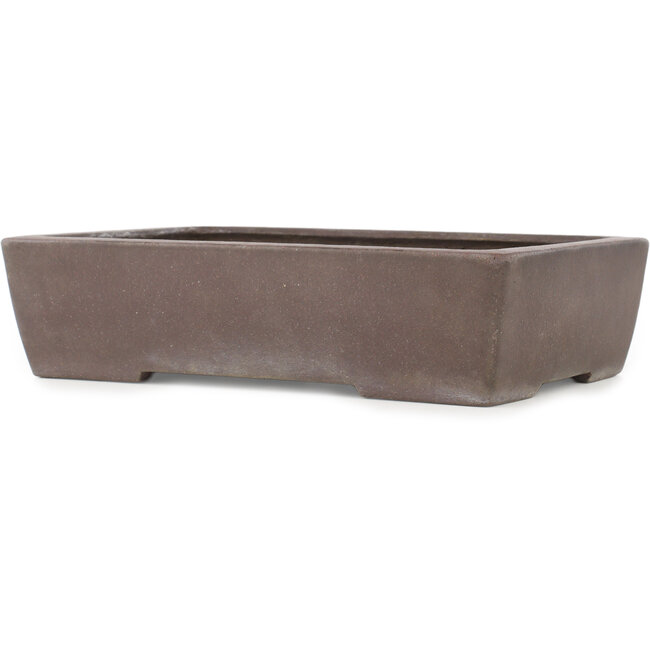 Maceta rectangular sin esmaltar para bonsái de Yamaaki - 318 x 215 x 80 mm