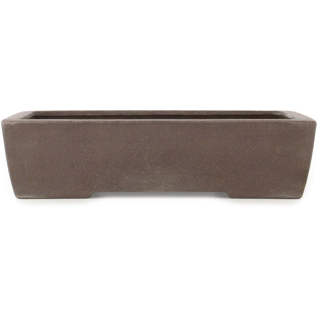 Maceta rectangular sin esmaltar para bonsái de Yamaaki - 318 x 215 x 80 mm