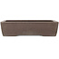 Maceta rectangular sin esmaltar para bonsái de Yamaaki - 318 x 215 x 80 mm