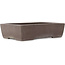 Rectangular unglazed bonsai pot by Yamaaki - 318 x 215 x 80 mm