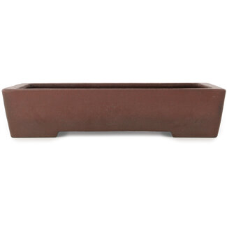  Yamaaki Maceta para bonsái rectangular sin esmaltar de 378 mm de Yamaaki, Tokoname, Japón