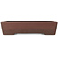 Rectangular unglazed bonsai pot by Yamaaki - 378 x 260 x 75 mm