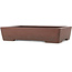 Rectangular unglazed bonsai pot by Yamaaki - 378 x 260 x 75 mm
