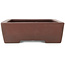 Rectangular unglazed bonsai pot by Yamaaki - 378 x 260 x 75 mm