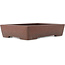 Rectangular unglazed bonsai pot by Yamaaki - 378 x 260 x 75 mm
