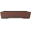 Rectangular unglazed bonsai pot by Yamaaki - 378 x 260 x 75 mm