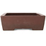 Rectangular unglazed bonsai pot by Yamaaki - 378 x 260 x 75 mm