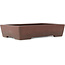 Rectangular unglazed bonsai pot by Yamaaki - 378 x 260 x 75 mm