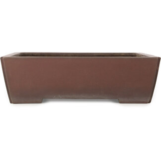  Yamaaki Maceta para bonsái rectangular sin esmaltar de 390 mm de Yamaaki, Tokoname, Japón