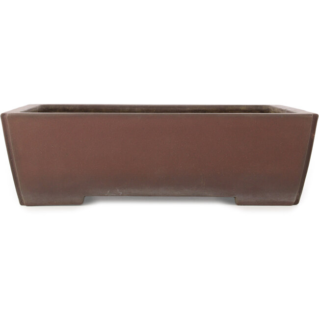 Rectangular unglazed bonsai pot by Yamaaki - 390 x 300 x 112 mm