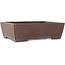 Rectangular unglazed bonsai pot by Yamaaki - 390 x 300 x 112 mm