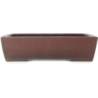  Yamaaki Maceta para bonsái rectangular sin esmaltar de 408 mm de Yamaaki, Tokoname, Japón