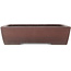 Rectangular unglazed bonsai pot by Yamaaki - 408 x 300 x 98 mm