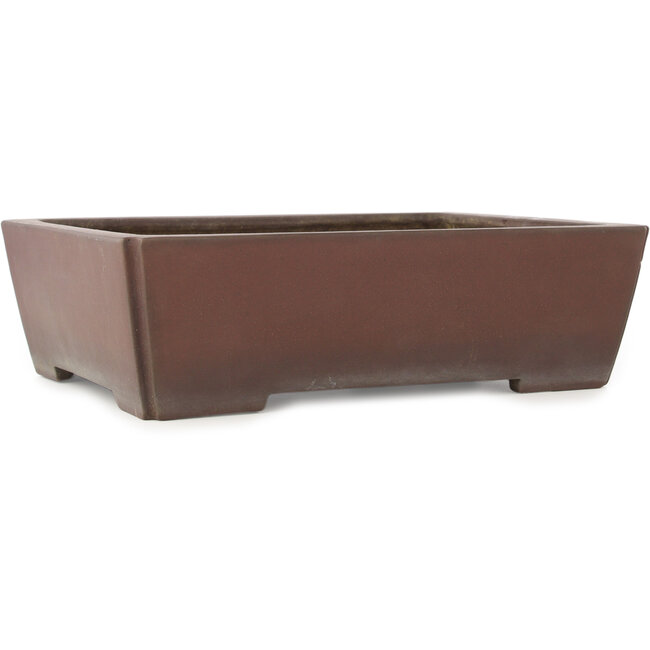 Maceta rectangular sin esmaltar para bonsái de Yamaaki - 390 x 300 x 112 mm