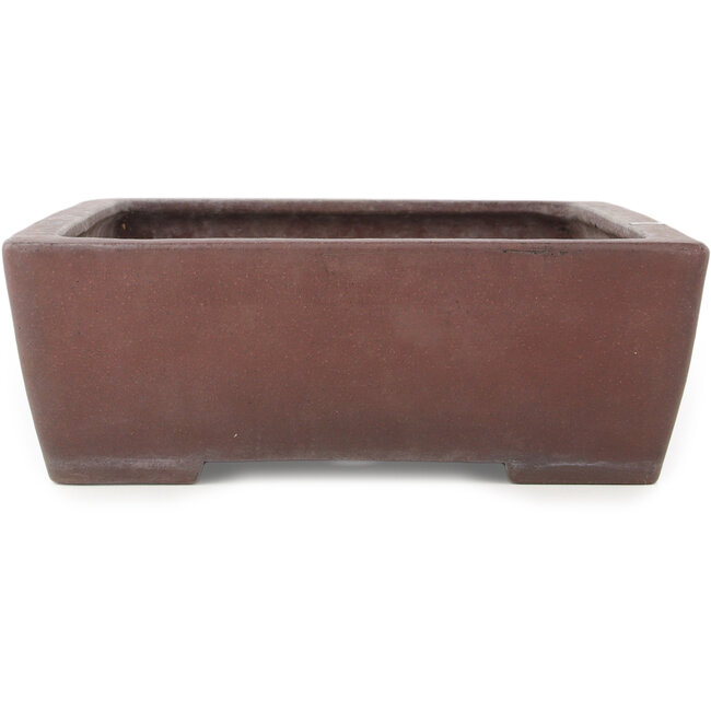 Pot à bonsaï rectangulaire non émaillé de Yamaaki - 408 x 300 x 98 mm